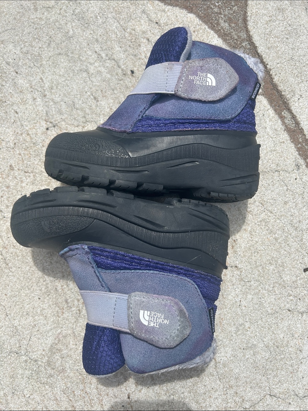 The North Face Kids Blue and Gray Winter Boots